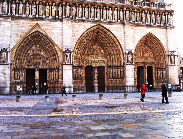 The Portals West Facade Notre Dame Paris by Deb Oppermann